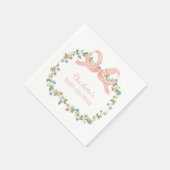 Wildflower Roze Bow Baby shower Servet (Hoek)