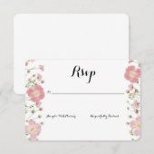 WILDFLOWER ROZE BRUIDSDOUCHE UITNODIGING RSVP KAAR (Voorkant / Achterkant)