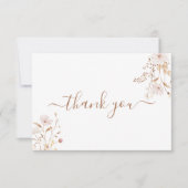 Wildflower roze dank je kaart (Voorkant)