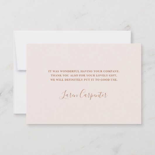 Wildflower roze dank je kaart (Achterkant)