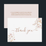 Wildflower roze dank je kaart<br><div class="desc">Wildflower Blush Roze Baby shower meisje dank je kaarten</div>