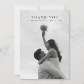 Wildflower Roze Elegante Trouwbedankkaart Kaart (Voorkant)