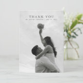 Wildflower Roze Elegante Trouwbedankkaart Kaart (Staand voorkant)