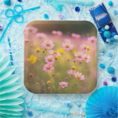 Wildflower roze madeliefjes papieren bordje (Feest)