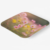 Wildflower roze madeliefjes papieren bordje (Gebogen)