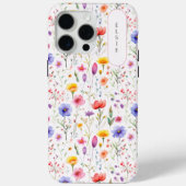 Wildflower Roze Ovale Naamplaat Case-Mate iPhone Case (Achterkant)