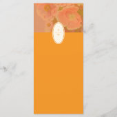  Wildflower Roze Poppy Monogram Huwelijk Menu (Achterkant)