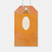  Wildflower Roze Poppy Wedding Monogram Cadeaulabel (Voorkant)