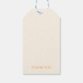  Wildflower Roze Poppy Wedding Monogram Cadeaulabel (Achterkant)