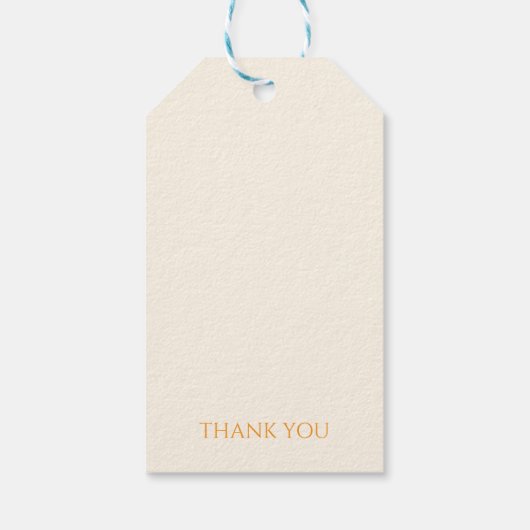  Wildflower Roze Poppy Wedding Monogram Cadeaulabel (Achterkant)