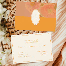  Wildflower Roze Poppy Wedding RSVP
