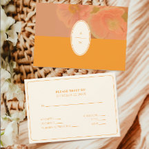  Wildflower Roze Poppy Wedding RSVP