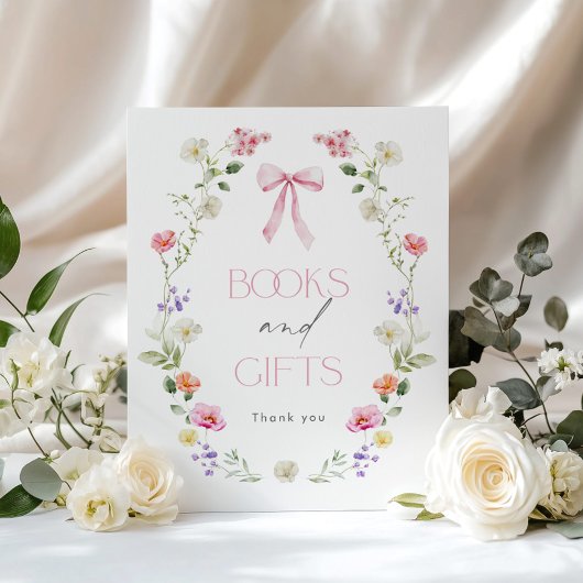 Wildflower Roze strik Boeken en geschenken Poster