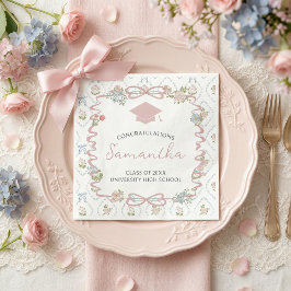 Wildflower Roze Strikdiploma Servet