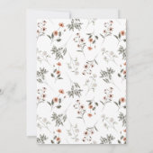 Wildflower Roze Verjaardagsfeest Bedankkaart (Achterkant)