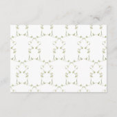 Wildflower Roze Waterverf Elegant Huwelijk RSVP Informatiekaartje (Achterkant)