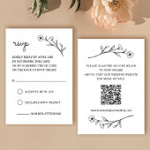 Wildflower RSVP Card met QR Code
