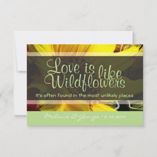 Wildflower RSVP Kaartje (Voorkant)