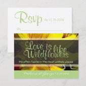 Wildflower RSVP Kaartje (Voorkant / Achterkant)