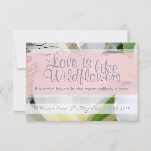 Wildflower RSVP Kaartje (Voorkant)
