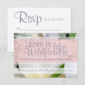 Wildflower RSVP Kaartje (Voorkant / Achterkant)