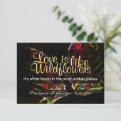 Wildflower RSVP Kaartje (Staand voorkant)