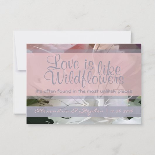 Wildflower RSVP Kaartje (Voorkant)