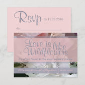 Wildflower RSVP Kaartje (Voorkant / Achterkant)