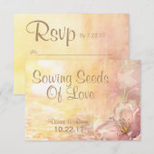Wildflower RSVP Kaartje (Voorkant / Achterkant)