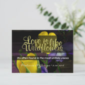 Wildflower RSVP Kaartje (Staand voorkant)