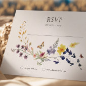 Wildflower RSVP Trouwtoevoeging Bohemian Kaart