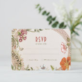 Wildflower RSVP Trouwtoevoeging  Kaart (Staand voorkant)