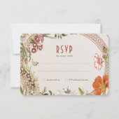 Wildflower RSVP Trouwtoevoeging  Kaart (Voorkant)