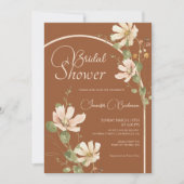 Wildflower Rust Terracotta Vrijgezellenfeest Kaart (Voorkant)