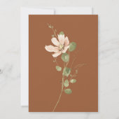 Wildflower Rust Terracotta Vrijgezellenfeest Kaart (Achterkant)