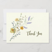 Wildflower Rustic Boho Bedankt Card (Voorkant)