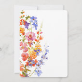 Wildflower Rustic Boho Floral Elegante bruiloft Kaart (Achterkant)
