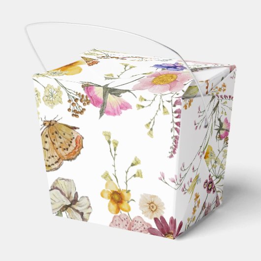 Wildflower Rustic Boho Wedding Bedankdoosjes (Achterkant)