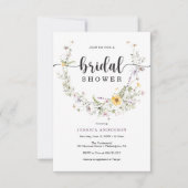 Wildflower Rustic Bruids Douche Uitnodiging Kaart (Voorkant)