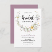 Wildflower Rustic Bruids Douche Uitnodiging Kaart (Voorkant / Achterkant)