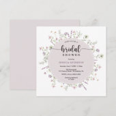 Wildflower Rustic Bruids Douche Uitnodiging Kaart (Voorkant / Achterkant)