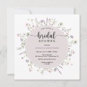 Wildflower Rustic Bruids Douche Uitnodiging Kaart (Voorkant)