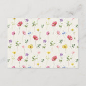 Wildflower Rustic Chic Bloemen Boho Wedding Detail Informatiekaartje (Achterkant)