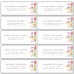 Wildflower Rustic Chic boho Floral Guest Address Sticker<br><div class="desc">Vier uw liefdesverhaal met deze elegante bloemennaam, stickers met een charmant waterverf wilde bloemenontwerp en een modern kalligrafiescript. Perfect voor een tuinbruiloft, buitenceremonie of rustieke boho-viering, dit ontwerp combineert grillige bloemelementen met tijdloze elegantie. Ideaal voor zomer- of voorjaarsbruiloften, het levendige botanische kunstwerk en de gepersonaliseerde lay-out maken het gemakkelijk om...</div>