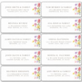 Wildflower Rustic Chic boho Floral Guest Address Sticker (Voorkant)