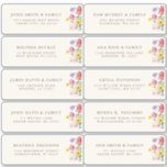 Wildflower Rustic Chic boho Floral Guest Address Sticker<br><div class="desc">Vier uw liefdesverhaal met deze elegante bloemennaam, stickers met een charmant waterverf wilde bloemenontwerp en een modern kalligrafiescript. Perfect voor een tuinbruiloft, buitenceremonie of rustieke boho-viering, dit ontwerp combineert grillige bloemelementen met tijdloze elegantie. Ideaal voor zomer- of voorjaarsbruiloften, het levendige botanische kunstwerk en de gepersonaliseerde lay-out maken het gemakkelijk om...</div>