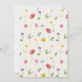 Wildflower Rustic Chic Floral Boho Bewaar de datum Save The Date (Achterkant)
