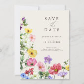 Wildflower Rustic Chic Floral Boho Bewaar de datum Save The Date (Voorkant)