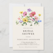 Wildflower Rustic Chic Floral Boho C Vrijgezellenf Kaart (Voorkant)