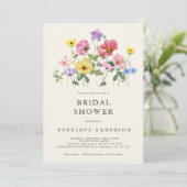 Wildflower Rustic Chic Floral Boho C Vrijgezellenf Kaart (Staand voorkant)